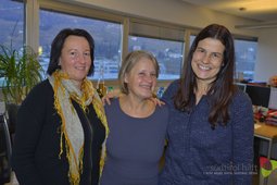 Treue freiwillige Helferinnen von der Caritas: Annemarie, Ute & Manuela